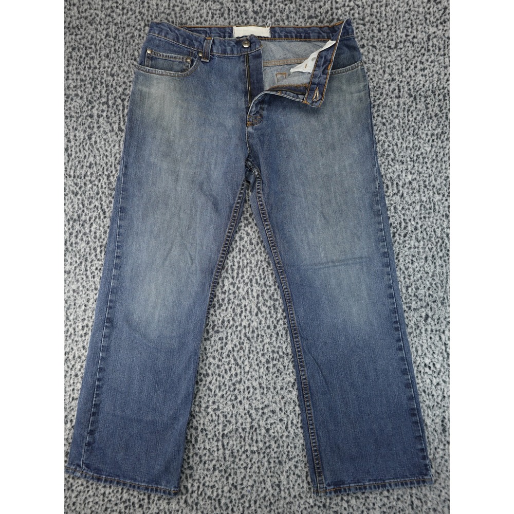 Perry Ellis Straight Leg Jeans Mens 34x30 Blue Good Medium Wash Denim Cotton